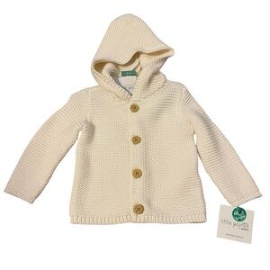 Little‎ Planet by Carter’s Organic Cotton Cardigan – 6 Months – Off White – NWT
